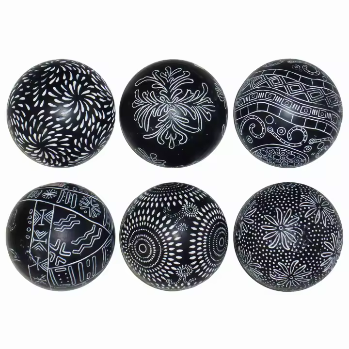 Set de 6 Bolas Decorativas de Resina para Centro de Mesa - 1