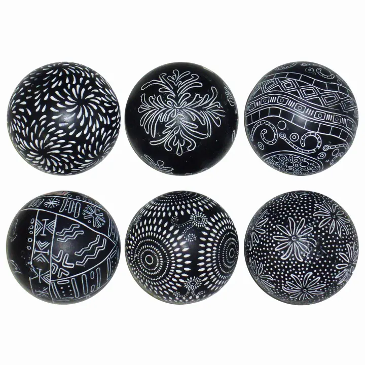 Set de 6 Bolas Decorativas de Resina para Centro de Mesa - 1