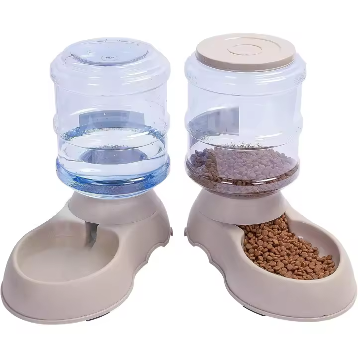 Fuente automática de comida/Dispenser-3.75Lx DE AGUA 2 piezas-Alimentación para Perro/Gato/croquetas Accesorios de Tazón para mascotas - 1