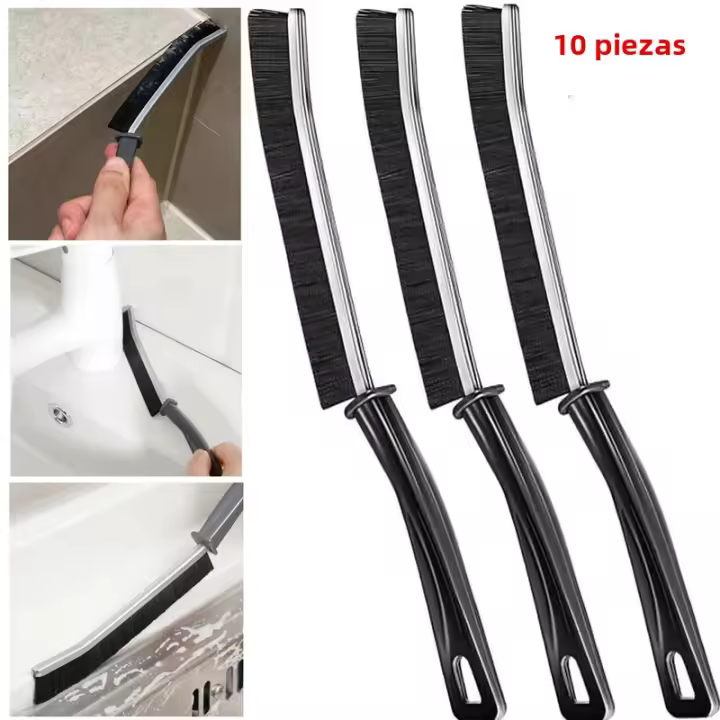 Cepillo De Limpieza Para Grout De Piso Escobilla Rigida Para Azulejos Pequeños Cepillo De Limpieza Para Ranuras De Ventanas Y Ganchos Ecológico Y Doméstico - 1