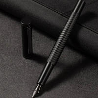 Pluma Fuente De Lujo Con Tintero Y Diseño Clásico De Punta Fina Metálica Para Escribir Smoothmente - details 0