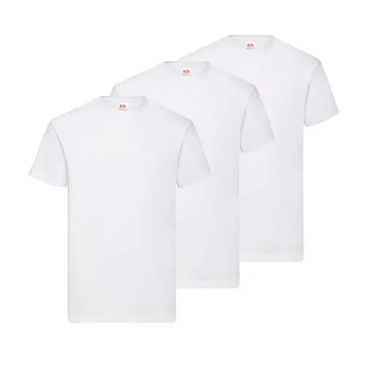 Fruit Of The Loom Pack 3 Camisetas Básicas ORIGINAL | Varios Colores | Tallas S-XL - 1