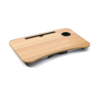 Mesa Plegable de madera y metal cromado para ordenador o tablet. Mesa Laptop Plegable de Madera 40x60x26 cm Bandeja Auxiliar multiusos - Home Family - details 2