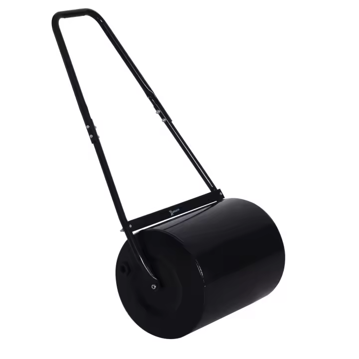 DURHAND Rodillo de Césped de Jardín Acero 30L Llena de Agua o Arena Medida de Rodillo Φ32x40cm Asa Desmontable - 1