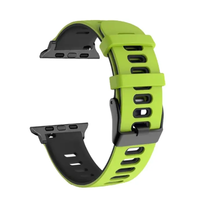 Correa De Silicona Para Apple Watch Compatible Con Series 9 8 7 6 5 3 Ultra 2 Tamaños Variados 49mm 42mm 44mm 41mm 45mm Con Hebilla Metálica - 1