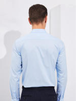 Camisa De Piel De Bambú Para Hombre Blanco Cuello Cuadrado Manga Larga Talla Grande 8XL 7XL 6XL 5XL Ajuste Regular Formal Para Negocios Y Sociales - details 4