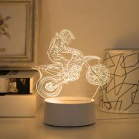 Luz Nocturna Creativa De Motocicleta USB 3D Iluminación Decorativa Para Sala De Estar Y Dormitorio Regalo De Cumpleaños Y Fiestas - details 1