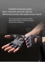 Guantes De Levantamiento De Pesas Unisex Para Ciclismo Montañismo Y Fitness Antideslizantes Transpirables Mitad De Dedo - details 2