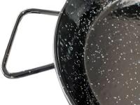LILI HOME Paella Valenciana Esmaltada – Tradición y Versatilidad en tu Cocina. Fabricada en acero esmaltado vitrificado, ofrece una resistencia excepcional al calor y al desgaste. Apta para cocinar con leña, en cocinas de gas, paelleros de gas y hornos. F - details 5