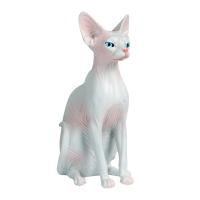 Estatua De Gato Sin Pelo Miniatura Modelo Sphynx Viva Figura De Animal Para El Hogar Tamaño 1.8x1.4x3.4 Pulgadas - details 1