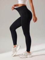 Pantalones De Yoga Para Mujer Cintura Alta Sin Costuras Con Punto De Pera Levantamiento De Glúteos Terciopelo Estilo Legging - details 10