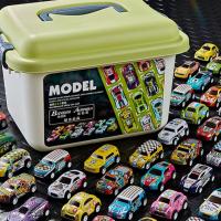 Juego De Coches De Carreras Miniatura Para Niños Con Caja De Almacenamiento Regalo De Navidad Para Niños Varones Colección De Vehículos Retroalimentados Sin Batería Material ABS - details 6