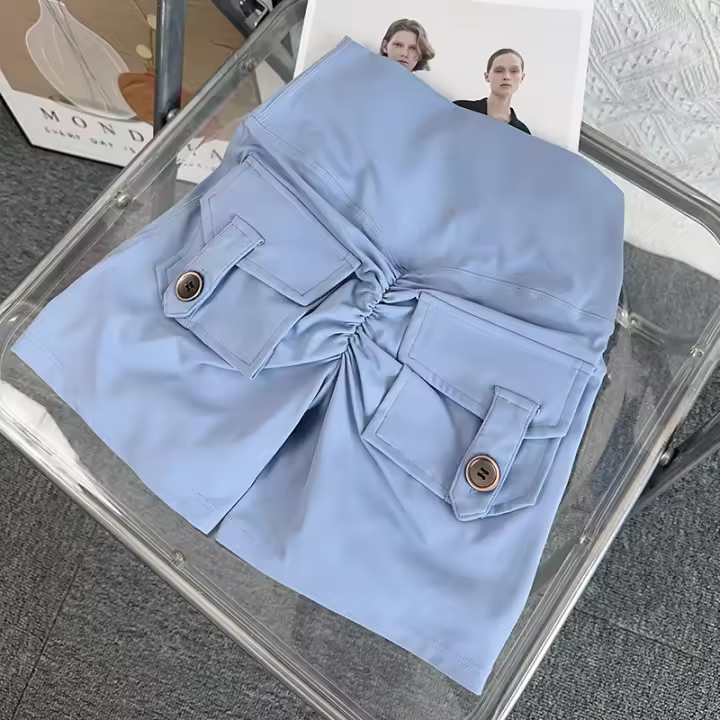 Shorts De Yoga De Cintura Alta Nude Para Glúteos Pera Con Bolsillo Rápidos Secado Entrenamiento En El Gimnasio Ciclismo Deportes Al Aire Libre Material Nylon Spandex - 1