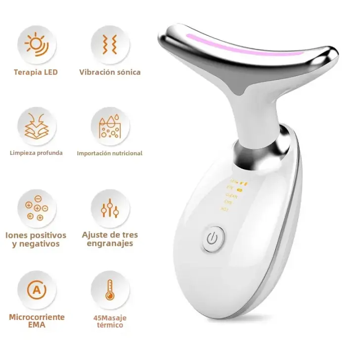 De Belleza Device Para Cuello Y Rostro Personal Portátil Lifting Facial Masajeador Máquina De Cuidado De La piel USB Rejuvenecimiento Antiarrugas Tensión Del Cuello - 1