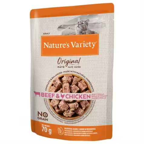 Nature`s Variety Original Adult Buey y Pollo Paté para Gatos 70 gr - 1
