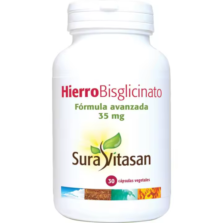 Hierro Bisglicinato 30 cáps  Sura vitasan - 1