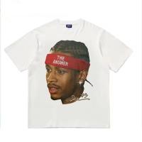 Camiseta De Baloncesto Deportiva De Alta Calle NBA Iverson Para Hombre Manga Corta Cuello Redondo Impreso Sudadera Casual - details 2