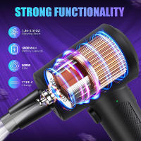 Soplador de Aire para pc, 3 Velocidades 50000 U/min Compressed Air Duster, USB Recargable Plumero Electrico Con batería de 6000mAh, Soplador Aire Comprimido para Laptop, Teclado, Coche - details 3