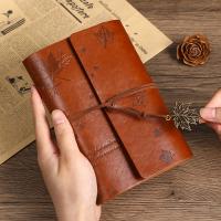 Cubierta De Cuero Vintage Para Cuaderno A6 Sin Hojas Planificador De Presupuesto Tacto De Piel De Bebé Regalo Exquisito - details 0