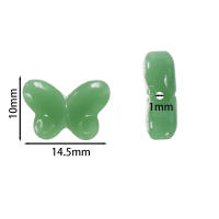 10pcs Bolas De Vidrio De Mariposa Color Gradiente 14.5mm Pequeñas Y Ligeras Para Creación De Joyería Collar Pulsera DIY - details 0
