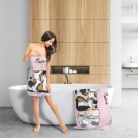 Toalla De Baño Digital Impreso De Gato Rosa Dulce 160x80cm Aumentada Y Suave Toalla De Playa Gruesa Y Cómoda Para El Inodoro - details 1