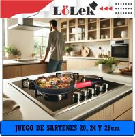 🍳 LoLek Set de 3 Sartenes de Granito Ecológico – Antiadherente de Larga Duración | No Se Raya Ni Se Pega | Fácil Limpieza | Apto para Inducción, Vitro y Gas | Cocina Saludable y Sostenible | Ideal para Uso Diario 🌿🔥 - details 2