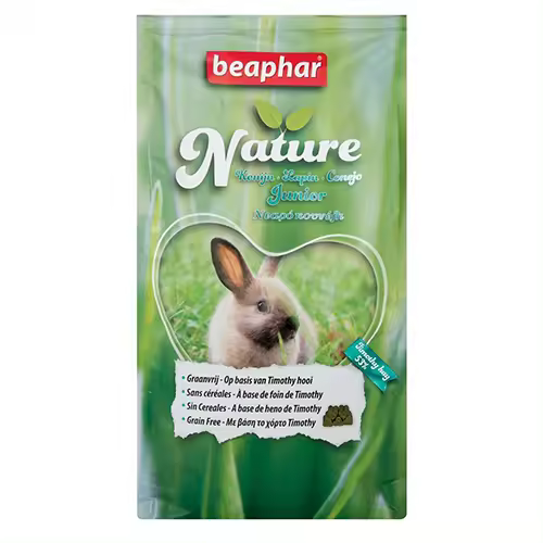 BEAPHAR NATURE CONEJO JUNIOR Alimento en Pellets para Conejos Bebé, 1,25 kg - 1