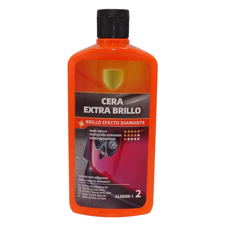 picolar Cera Extra Brillo 500ml brillo efecto diamante esponja de terciopelo y poliéster - 1
