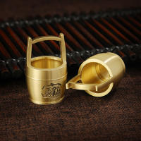 1Pieza Olla De Latón Pura Ornamento De Oro Suerte Feng Shui Decoración Para Escritorio Del Hogar Regalo Figura De Metal Sin Ingotos - details 5