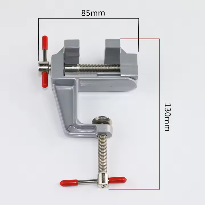 ALLSOME Visera Universal De 3.5 Pulgadas Mini Pinza De Joyero De Aluminio Para Hogar Herramienta De Bench Vise Boca Plana Para DIY Y Trabajos De Madera - 1