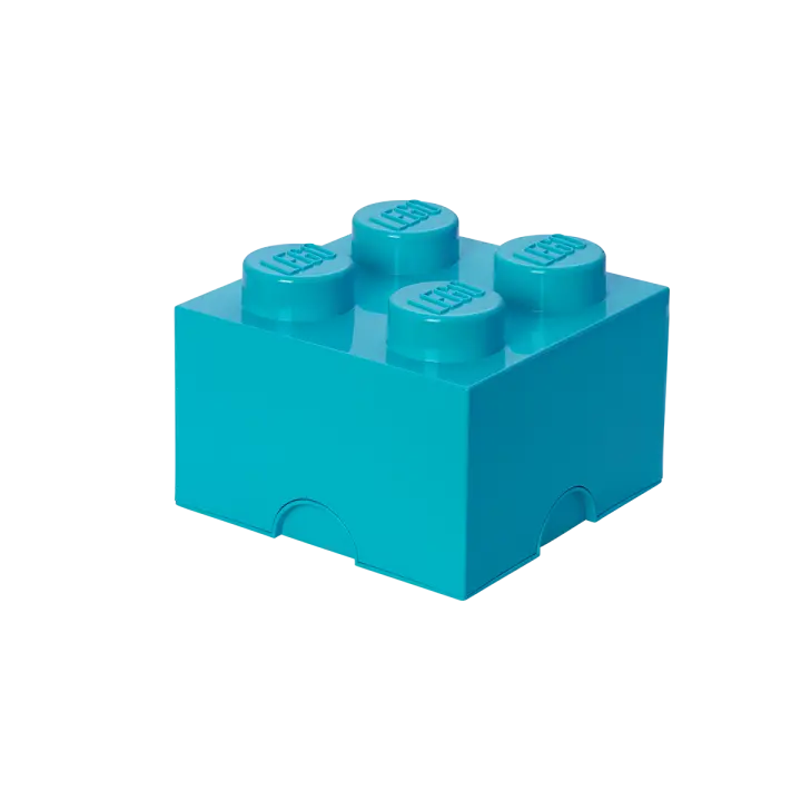 Caja de Almacenaje Lego Turquesa 4 encajes  Apilable Room Copenhagen - 1