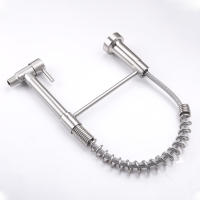 Baokemo-grifo de acero inoxidable montado en la pared para cocina, rociador extraíble con resorte, giratorio en frío, para lavabo de verduras - details 7