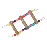 Juguete Para Aves Lámpara De Madera Natural Con Bola Colorida Y Escalera Para Papagayos Conures Cacatúas Y Cacatuyos D9253 - details 4