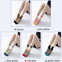 Calcetines De Moda Con Rayas Para Mujer Anti-derrapantes De Yoga Pilates Fitness Colorido Deportivo Tubo De Baile En El Suelo - details 2