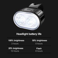 Juego De Luces Delanteras Y Traseras Para Bicicleta USB Recargable Lámpara De Cabeza LED Impermeable Luces De Bicicleta MTB Accesorios De Bicicleta - details 3