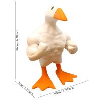 Pato Muscular Creativo Y Divertido Para Decoración De Casa Y Jardín En Resina Artesanía Al Por Mayor Sin Preocupaciones Químicas - details 0