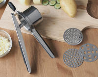 Rallador De Papas De Acero Inoxidable Con 3 Discos De Interchangeabilidad Y Mango De Agarre En Silicona Herramientas De Cocina Por Leeseph - details 3