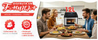 Aigostar Freidora de Aire 12L con Sistema Giratorio, Horno de Aire 1500W con 9 Programas y Pantalla LED Táctil | Air Fryer de Acero Inoxidable con Ventana de Visualización, Incluye Accesorios y Función Deshidratador - details 6
