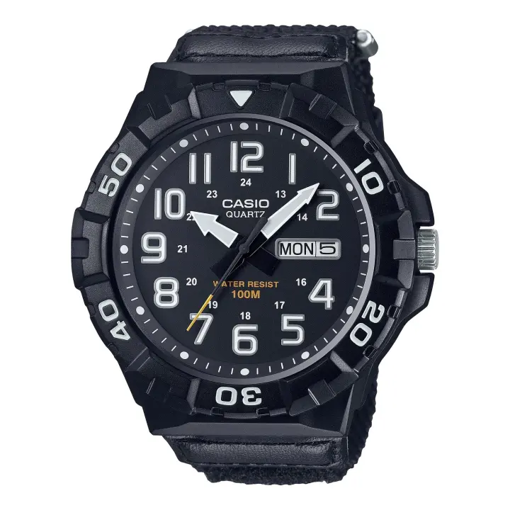 reloj deportivo hombre outdoor Casio MRW-210HB-1BV corea cuero y tela 100m water resist - 1