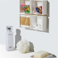 Estante De Pared De Plástico Para Joyería Organizador De Baño Para Maquillaje Almohadillas De Cotonete Cajas De Almacenamiento Para Labiales/Reloj - details 2
