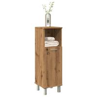 vidaXL Armario de baño madera contrachapada roble marrón 30x30x95 cm en color Marrón roble/Roble artisan/Blanco brillante y más | almacenamiento funcional diseño moderno para baño dormitorio sala - details 1