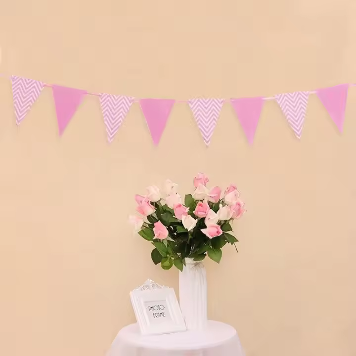 Bandera Dorada Y Plateada De Papel Para Decoración De Fiestas Y Bodas DIY Glitter Bunting Banner Para Eventos En Casa - 1