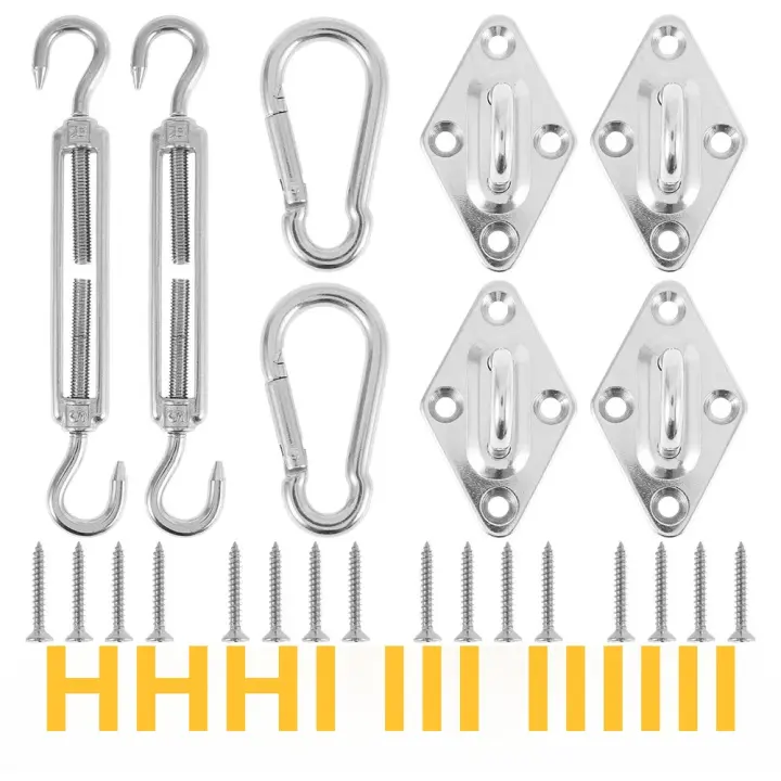 Kit De Instalación De Toldo Accesorios De Reparación De Sombra De Hierro Duradero Con Herramientas De Acero Inoxidable Para Jardín Hogar - 1