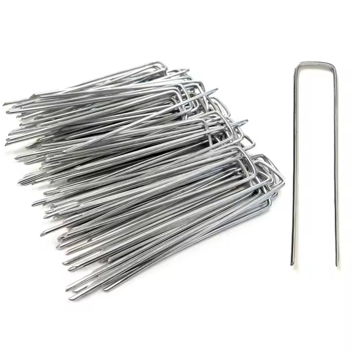 Kit 100 estacas para las organizaciones de Fijación de céped mulch postes Hierro galvanizado antioxidante 150x30x3mm - 1