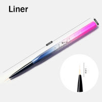 Pincel De Arte Para Uñas Gradient Color Dibujo Y Pintura De Plumas Para Diseño De Tiras De Uñas DIY Manicura Rosa Con Negro - details 7