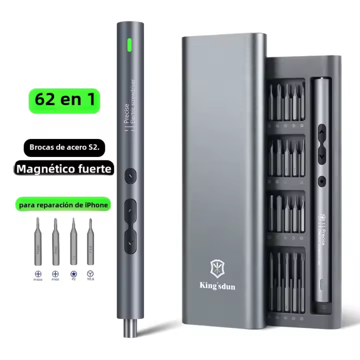 Conjunto De Destornilladores Eléctricos 6 En 1 Con Mango De Precisión Herramienta Portátil Recargable Para Reparación De Teléfonos Móviles Y Relojes - 1