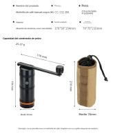 CAMPINGMOON Molinillo De Café De Acero Inoxidable Plegable Para Camping Estilo Italiano Para Térmicas No Desechable - details 3