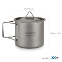 Taza De Camping De Titanio Portátil Con Mano Doblada Adecuada Para Picnic Tamaño 300ml / 350ml / 450ml / 550ml / 650ml / 750ml - details 100