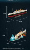 Bloques De Construcción Titanic 1881PCS Barco De Lujo Que Se Hunde Con Luces Para Decoración De Escritorio Juguetes DIY Para Niños Regalos De Vacaciones - details 12