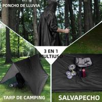 Chaqueta De Lluvia 3 En 1 Para Motocicleta Y Camping Impermeable Con Capucha Cubierta De Mangas Para Hombre Y Mujer - details 0